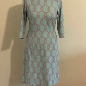 J. McLaughlin aqua and grey Dress